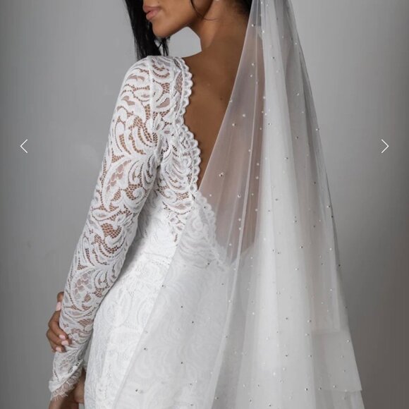 Grace Loves Lace Custom Wedding Gown & Veil SZ S-M NWOT - Picture 13 of 15